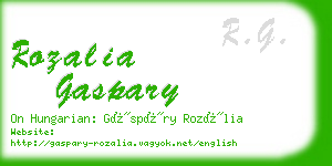 rozalia gaspary business card